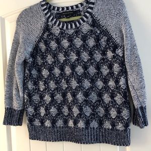 Banana Republic Sweater Blue White Medium.